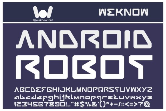 Android Robot: The Ultimate Tech Display Font