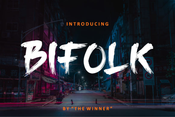 Bifolk: The Bold Brushed Font for Modern Branding