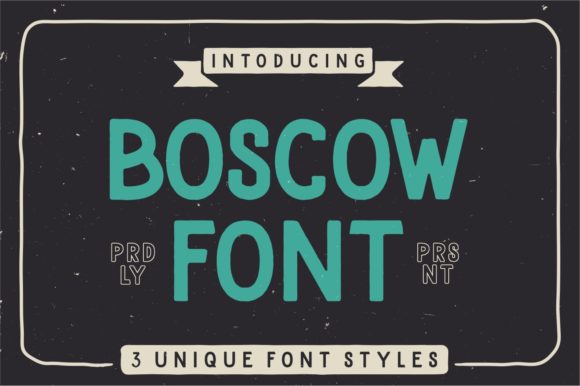 Boscow: A Bold Display Font for Modern Design