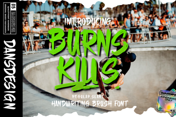Burn Kills: The Brushed Display Font That Elevates Every Design