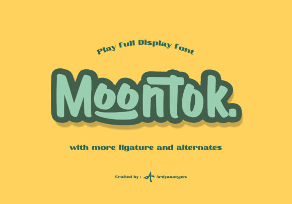 Moontok: The Brushed Display Font That Adds Instant Charm to Your Designs